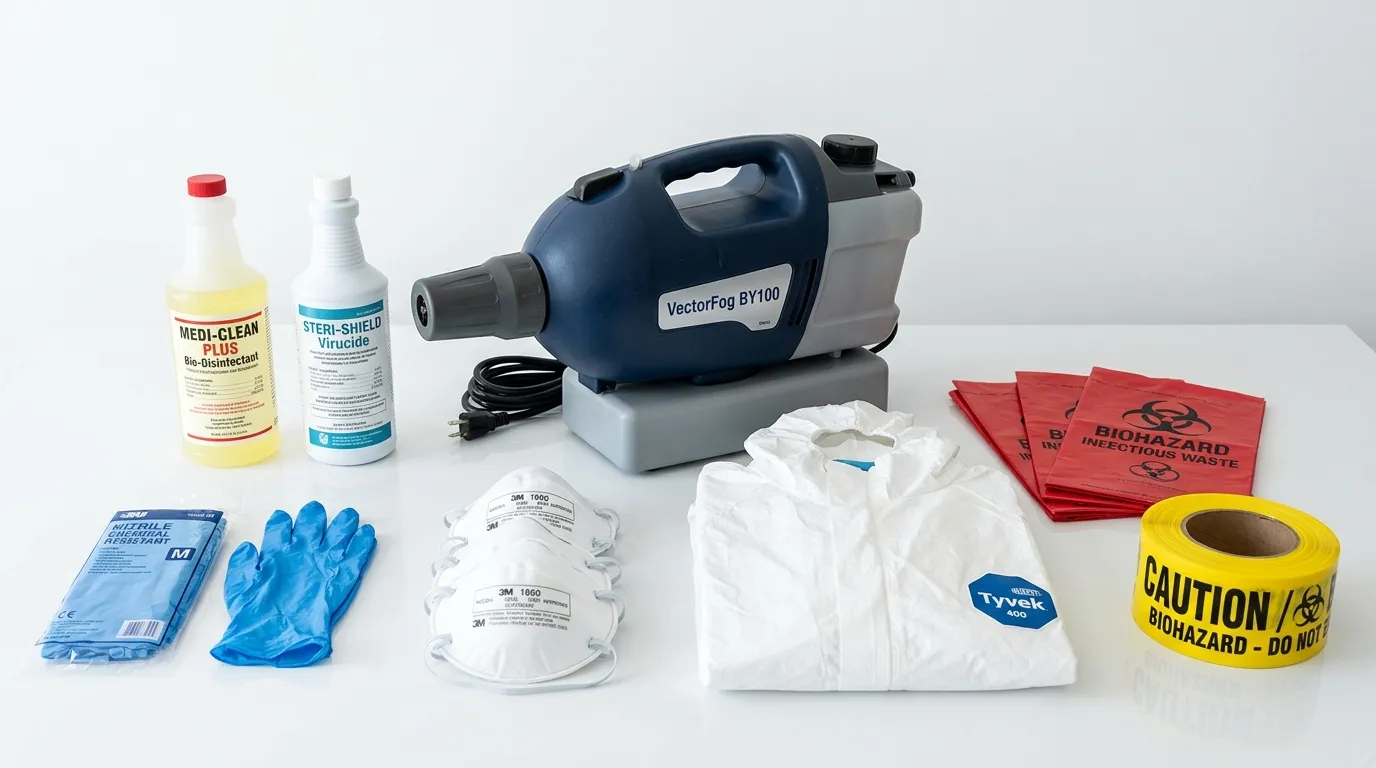 Professional biohazard remediation crew working in Jefferson